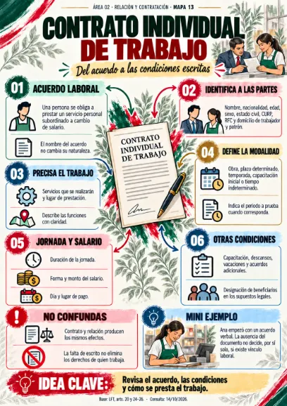 Mapa 13: Contrato individual de trabajo